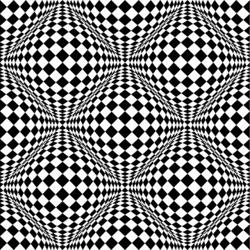 Seamless 3d pattern with mosaic of squares with bulging distortion effect. Pr Stock Illustration