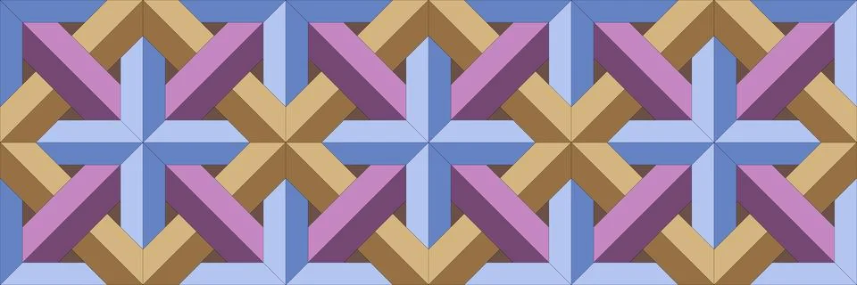 Seamless 3D pattern with optical illusions. Intertwining. Op Art. Stock Illustration