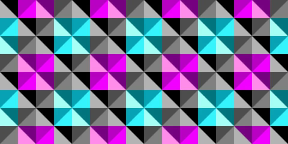 Seamless 3D pattern. Triangles. Optical illusions. Wrapping. Stock Illustration