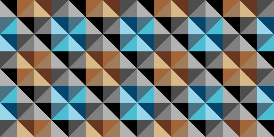 Seamless 3D pattern. Triangles. Optical illusions. Wrapping. Stock Illustration