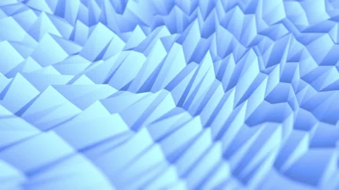 Seamless 3D Polygonal Surface Rippling Animation 库存影片 319981839