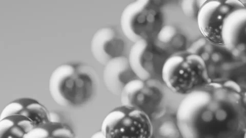 Seamless 3D render animation abstract silver metallic gray morphing slow motion Stock Footage 282958769