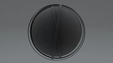 Seamless 3d Render Of Dark Rough Abstract Sphere With Rings Stock Footage 257110942