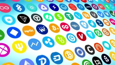 Seamless 3d rendering concept animation. Tether, Ethereum, cyber banking, money, Stock Footage 336444313