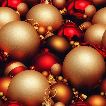 Seamless 3D rendering pattern of Christmas balls Stock Photos