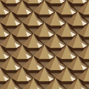 Seamless 3D Titanium Pyramid Pattern for Modern Flooring and Wall Cladding Stock-Illustration