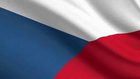 Seamless 3D video of the Czech Republic flag fluttering in the wind looping Stock Footage 335296175