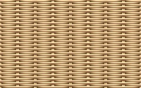 Seamless 3D weave rattan pattern, vector art Stock Illustration