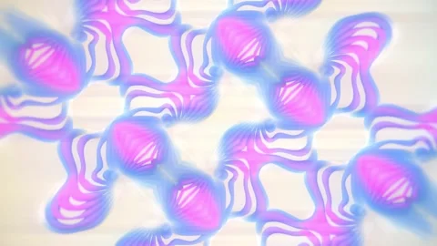 Seamless 4K 3D animation of abstract biomorphic forms flowing smoothly Stock Footage 333242434