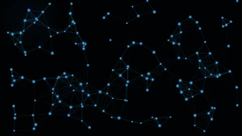 Seamless 4K Abstract Plexus Network Looping Background Stock Footage 347611415
