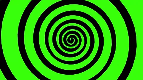 Seamless 4K animation featuring a black hypnotic spiral. Stock Footage 332302910