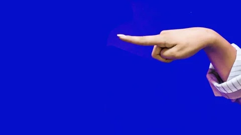 Seamless 4K animation of a hand pointing index finger up 스톡 동영상 332302928