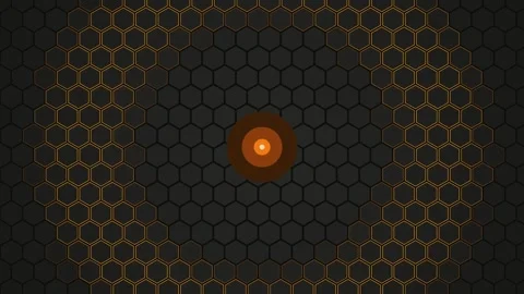 Seamless 4K Dark Carbon Hexagonal Reactor Core Matrix Looping Background Stock Footage 347661651
