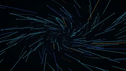 Seamless 4K Fiber Optic Data Stream Cyber Light Looping Background Stock Footage 347615544