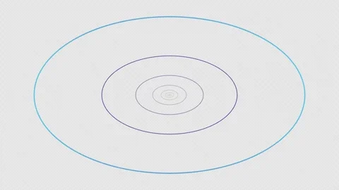 Seamless 4K Loop Animation of Glowing Concentric Circles on Black Background Stock Footage 315410475