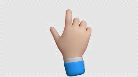 Seamless 4K loop of clicking hand with blue circle effects 3d animation Stock Footage 301879400