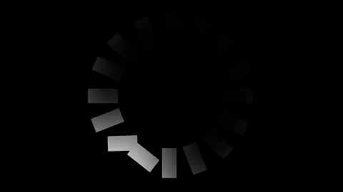 A seamless 4K loop featuring a ring of animated grey-to-black squares. This s Stock-Footage 333272004
