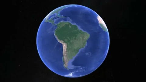 Seamless 4k loop of time lapse over South America with illuminated city lights Stock Footage 131544059