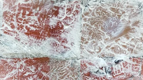 Seamless 4K looping vertical movement across weathered ceramic tiles with 動画素材 344124896