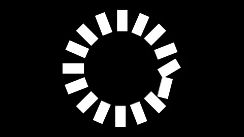 A seamless 4K motion graphic on a black background. White squares (from image Stock-Footage 333272007