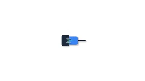 A seamless 4K motion graphics animation of an electric plug connector slidi.. Video stock 345640645