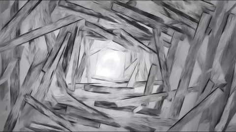 Seamless 4k stopmotion animation with abstract handdrawn artistic backgrounds Stock Footage 315347473