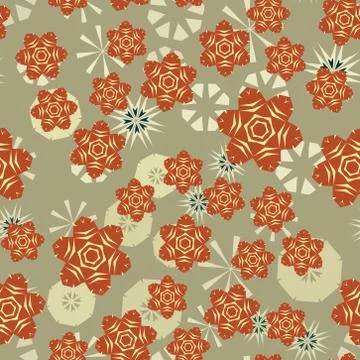 Seamless 60s style circle abstract pattern 스톡 일러스트