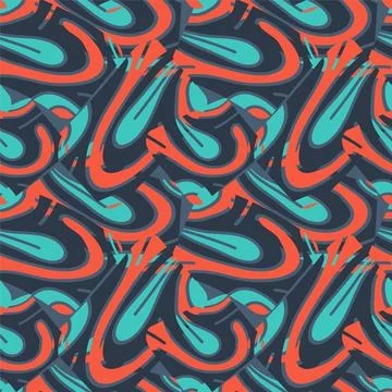 Seamless absract urban pattern with chaotic colorful shapes Stock Illustration