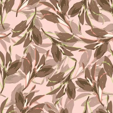 Seamless abstact multicolour flowers pattern on pink background for fashion.. Stock Illustration