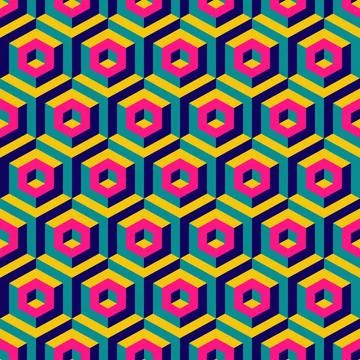 Seamless abstract 3d background with hexagonal elements. Seamless abstract... 스톡 사진