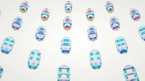 Seamless abstract 3d rendering of geometric shapes. Computer generated loop 動画素材 100185561