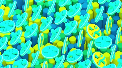 Seamless abstract 3d rendering of geometric shapes. Stock Footage 104240423