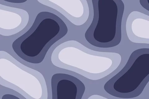 A seamless abstract arrangement of rounded, irregular shapes in lavender, n.. Stock Illustration