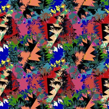 Seamless abstract artwork with repeat geometry elements イラスト素材