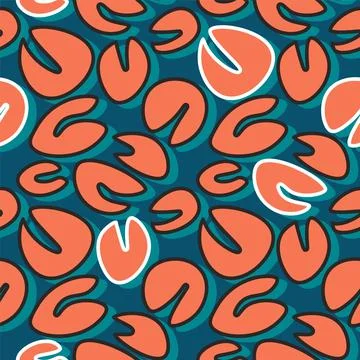 Seamless abstract backdrop with chaotic abstract leave shapes   Stock Illustration