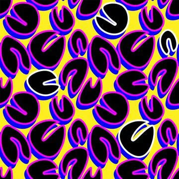 Seamless abstract backdrop with chaotic abstract leave shapes   Stock Illustration