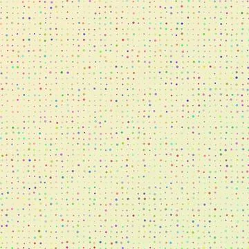Seamless abstract background with colorful multi-sized dots on a light crea.. Illustration