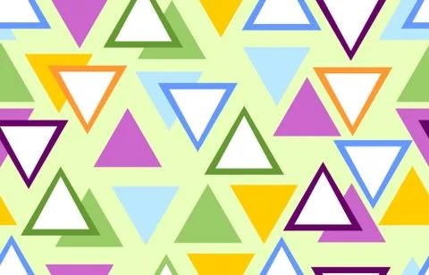 ..Seamless abstract background with colorful triangles Stock Illustration