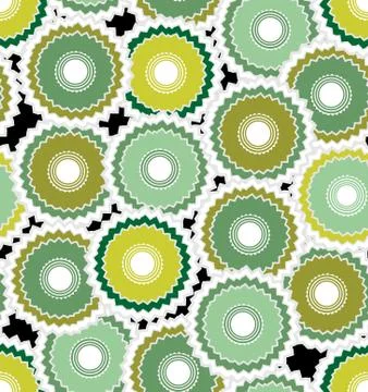 Seamless abstract background composed from green cogwheel Stock Illustration