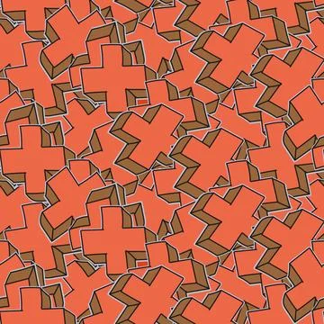 Seamless abstract background of crosses. Pattern for printing on wrapping pap Stock Illustration
