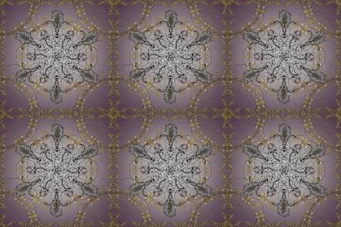 Seamless abstract background with cute elements. Fantasy illustration. Orient ba Stock Illustration