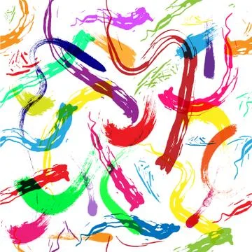 Seamless abstract background with dabs of color paint for textiles, packaging Stock Illustration