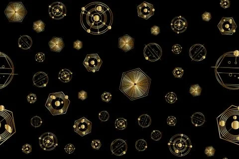 Seamless abstract background of different patterns Stock Illustration