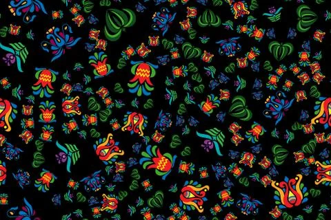 Seamless abstract background of different patterns Stock Illustration