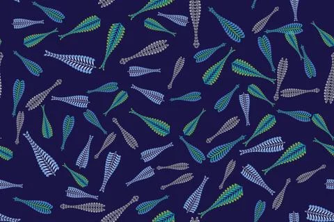 Seamless abstract background of different patterns Illustrazione stock