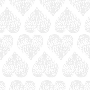 Seamless abstract background with gray heart shape Stock Illustration