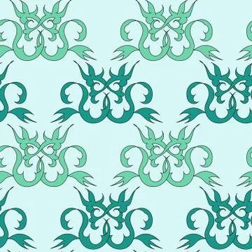 Seamless abstract background in green tones Illustrazione stock