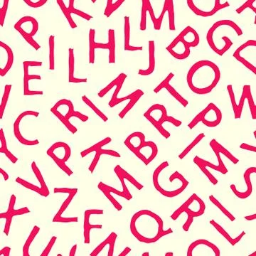 Seamless abstract background with letters Stock Illustration