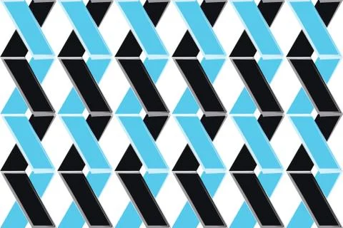 Seamless, abstract background pattern made with braided geometric shapes Stockillustratie