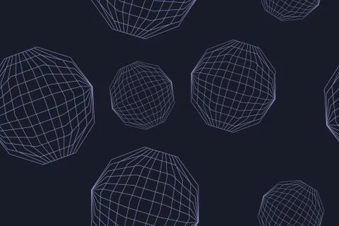 Seamless, abstract background pattern made with lines forming decagon shapes. Stock Illustration